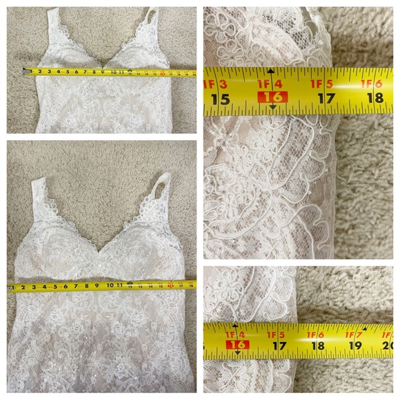 oleg cassini lace trumpet wedding dress - Picture 11 of 16